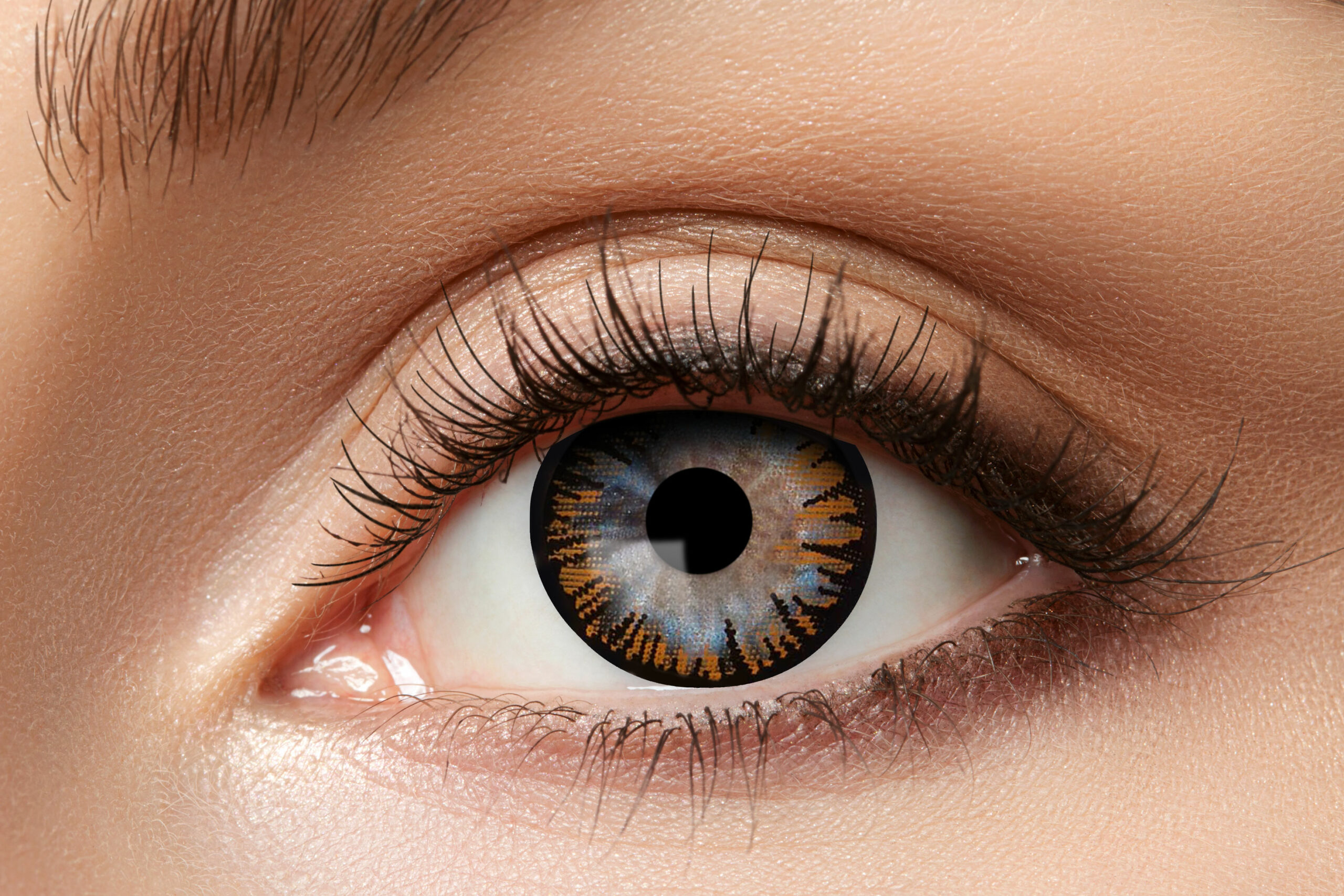 Manga-Kontaktlinse Big Eyes, braun (1 Paar)