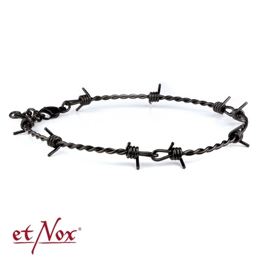 Edelstahl-Kette "Stacheldraht", schwarz