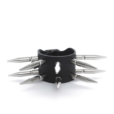 Lederarmband Langnieten (44 mm), 2 reihig