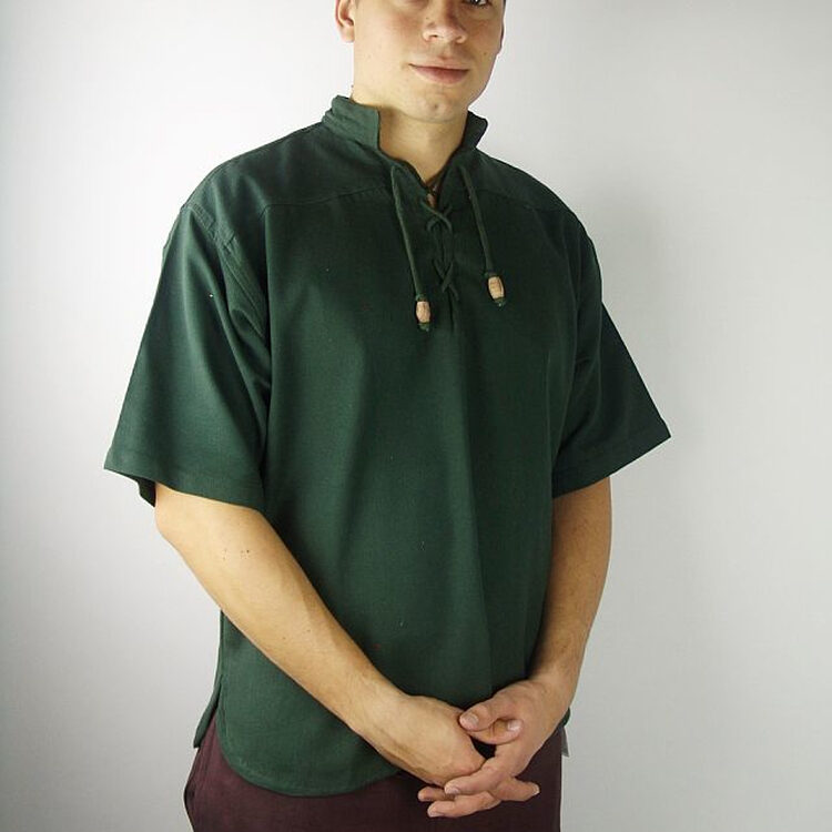 Mittelalter Kurzarmhemd "Eric", grün