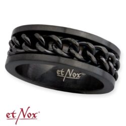 Edelstahlring "Mesh Steel", schwarz