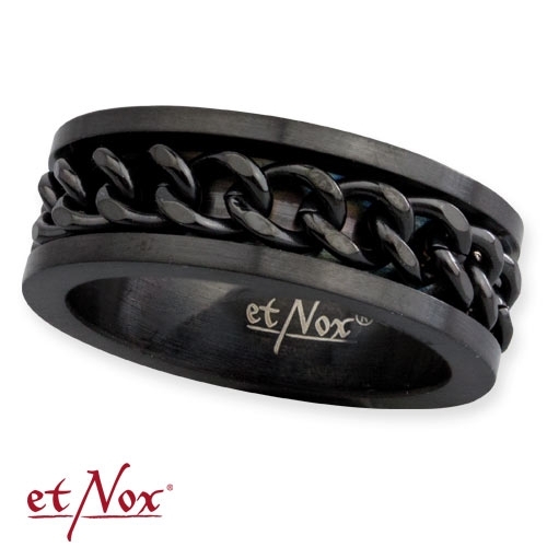 Edelstahlring "Mesh Steel", schwarz