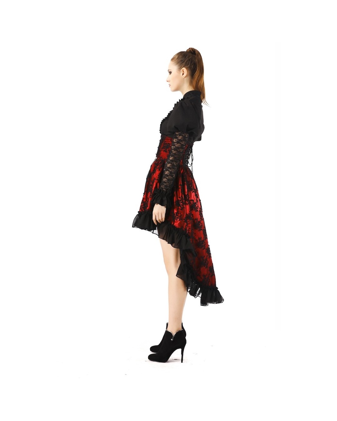 Miederrock "Gothic Queen", rot – Bild 2