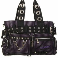 Handtasche "Handcuff", black/purple