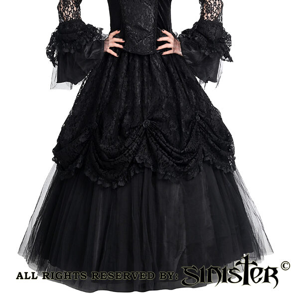 Spitzenrock "Gothic Queen" von Sinister