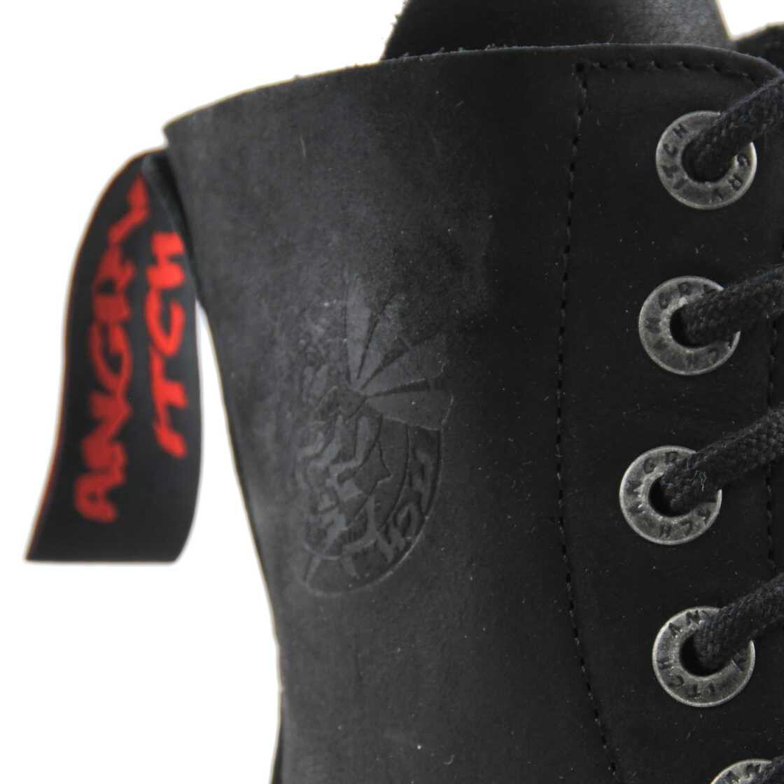 8-Loch Ranger Boot von Angry Itch, velour black – Bild 3