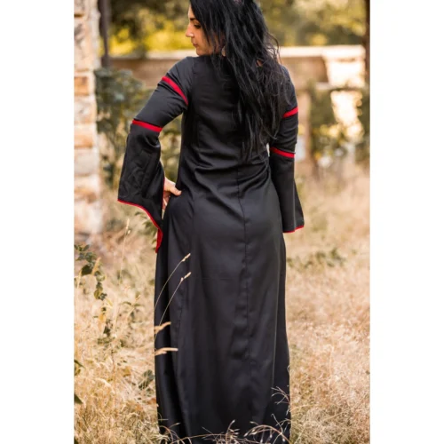 Mittelalter-Kleid "Larissa", schwarz-rot – Bild 2