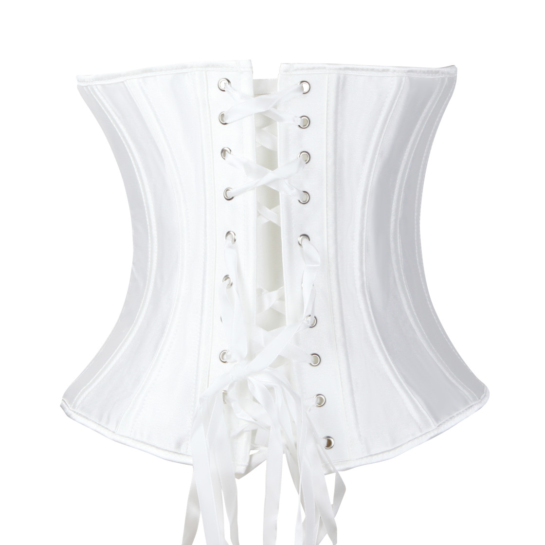 Softe Unterbrust-Corsage, weiß – Bild 2