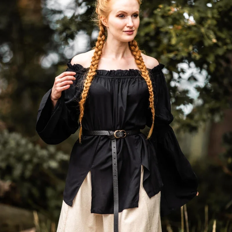 Mittelalter-Bluse "Emma", schwarz