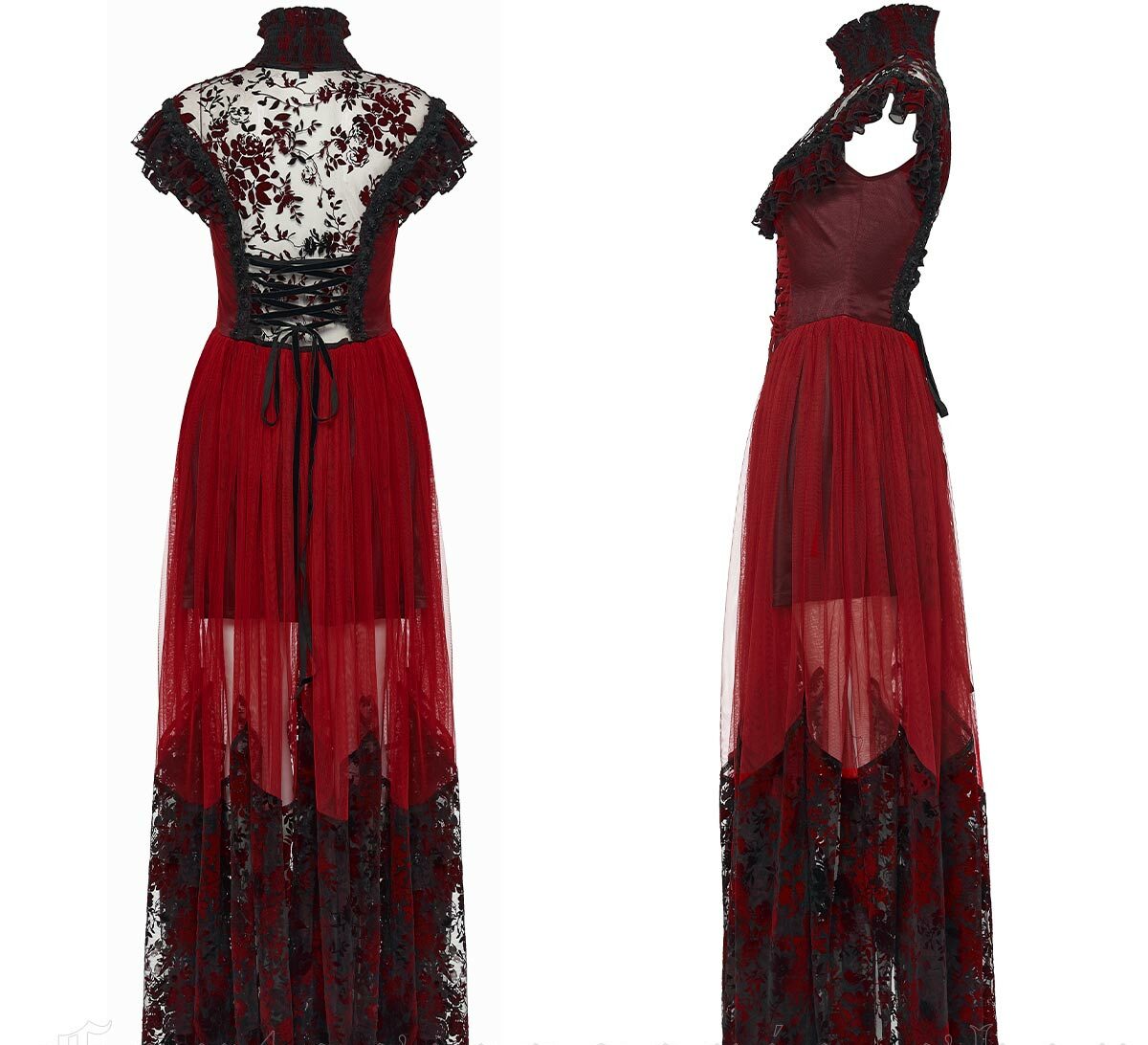 Nocturnal Blossom Spitzen-Kleid – Bild 2