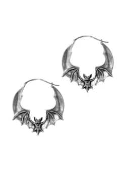 Edelstahl-Ohrringe "The Bat Wings", silber