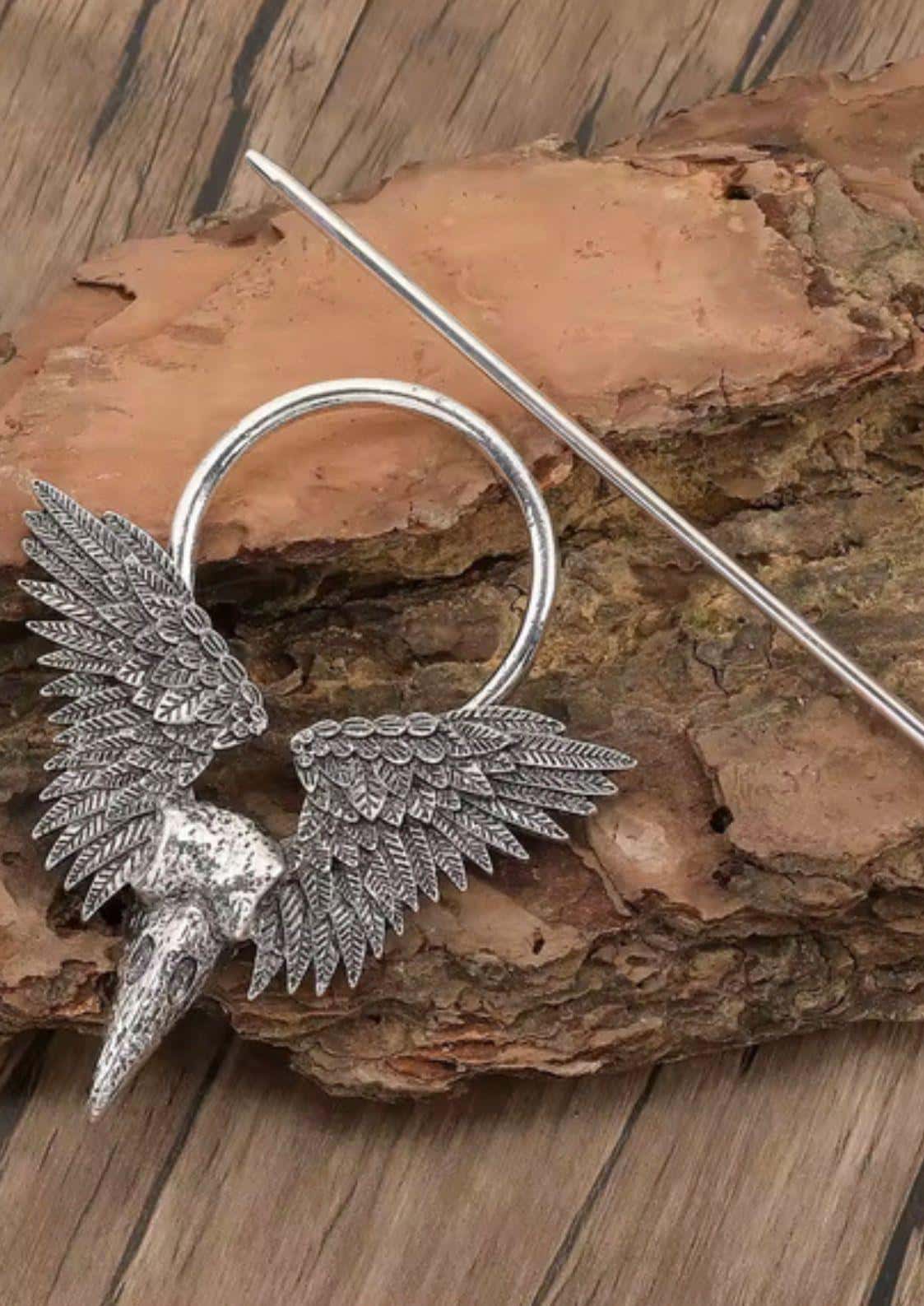 Haarschmuck "Crow Skull" – Bild 4
