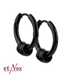Edelstahl-Klappcreole "Hoops", schwarz
