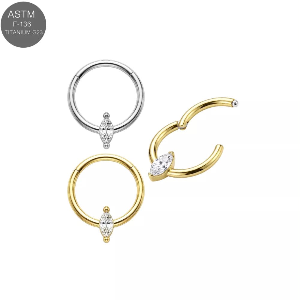 Titan Piercingring, "Marquise"