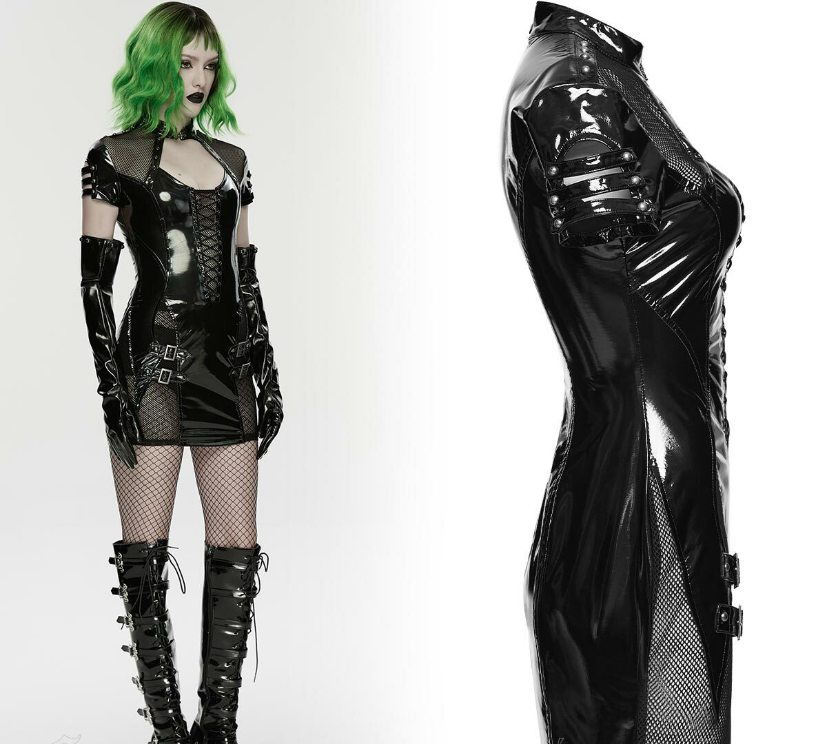 Mistress Mayhem Lackkleid – Bild 3