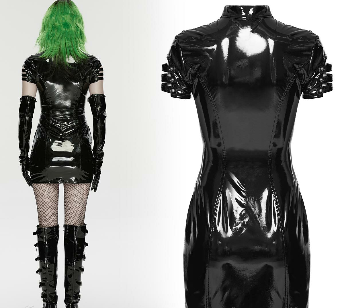 Mistress Mayhem Lackkleid – Bild 2