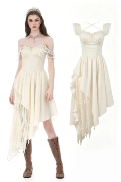 Vintage Cream Lace Dress