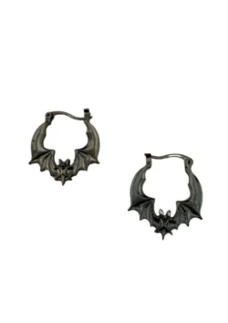 Edelstahl-Ohrringe "The Bat Wings", black