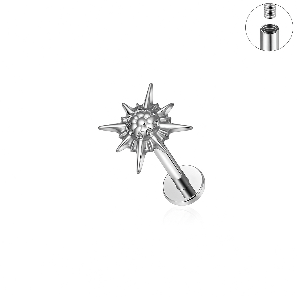 Piercingstecker "Polarstern", Titan – Bild 2
