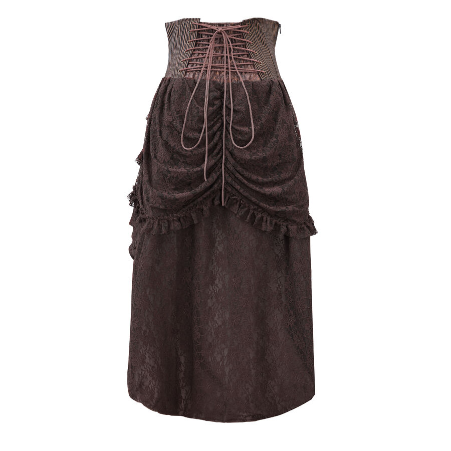 Mieder-Rock Steampunk, braun – Bild 3
